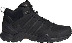 Buty trekkingowe męskie Adidas Terrex Swift R2 Mid GTX czarne r. 41 1/3. Czarne trekkingi męskie Adidas, bez zapięcia. Za 627.90 zł.