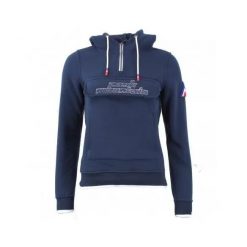 Damska bluza polarowa z kapturem Peak Mountain Aflow. Niebieskie bluzy damskie Peak Mountain, xl, bez wzorów, z polaru, klasyczne, bez ramiączek, z kapturem. Za 192.50 zł.