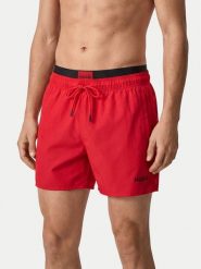 HUGO Szorty kąpielowe Galaxy 50561128 Czerwony Regular Fit. Czerwone kąpielówki męskie Hugo, m, bez wzorów, z syntetyku. Za 349.99 zł.