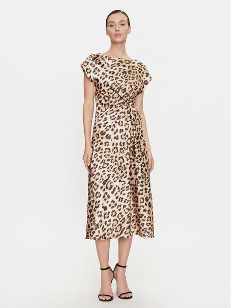 Dixie Sukienka koktajlowa ALAZJTP Brązowy Regular Fit. Brązowe sukienki damskie Dixie, s, bez wzorów, z syntetyku, wizytowe, bez kołnierzyka, bez ramiączek. Za 309.99 zł.