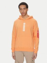 Alpha Industries Bluza Puff Print 146338 Pomarańczowy Regular Fit. Brązowe bluzy męskie Alpha Industries, m, bez wzorów, z bawełny, bez ramiączek, bez kaptura. Za 299.99 zł.