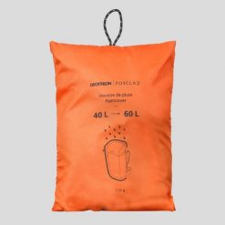 Second Life - Pokrowiec przeciwdeszczowy na plecak - 40/60 l - Stan Doskonały. Brązowe plecaki męskie FORCLAZ, bez wzorów, z poliesteru. Za 26.99 zł.