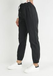 Czarne Spodnie Dresowe Joggery High Waist Azelo. Czarne spodnie dresowe damskie Born2be, bez wzorów, z dresówki, z podwyższonym stanem. Za 84.99 zł.