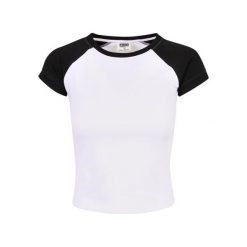 Damska koszulka retro baseballowa Urban Classics Organic Stretch. Białe koszulki sportowe damskie Urban Classics, bez wzorów, bez ramiączek. Za 149.50 zł.