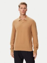 BOSS Sweter H-Lomarino 50565511 Beżowy Regular Fit. Brązowe swetry męskie Boss, m, bez wzorów, z bawełny, bez kołnierzyka, bez ramiączek. Za 749.99 zł.