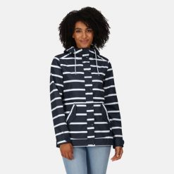 Damska kurtka turystyczna parka z membraną przeciwdeszczowa Bayla. Niebieskie parki damskie Regatta, l, bez wzorów, z poliesteru, bez kaptura. Za 199.99 zł.