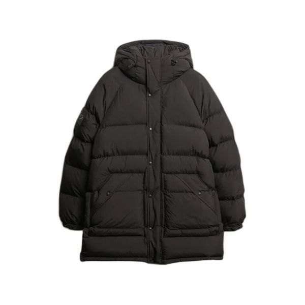 Kurtka puchowa Superdry Xpd Longline. Czarne kurtki męskie Superdry, na zimę, xl, bez wzorów, z puchu, klasyczne, bez kaptura. Za 714.00 zł.