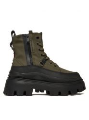 Palladium Trzewiki Pallasquad Zip Tx 99532-325-M Zielony. Zielone botki damskie Palladium, bez wzorów, z materiału, bez obcasa, na płaskiej podeszwie, bez zapięcia. Za 419.99 zł.