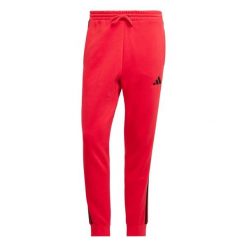 Spodnie do biegania adidas Essentials 3-Stripes Fleece. Czarne buty sportowe męskie Adidas, bez wzorów, z materiału, bez zapięcia, do biegania. Za 214.25 zł.