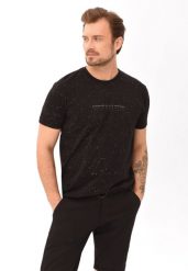T-shirt z wzorem T-STARS. Czarne t-shirty męskie Volcano, l, bez wzorów, z bawełny, bez kołnierzyka, bez ramiączek. Za 69.99 zł.