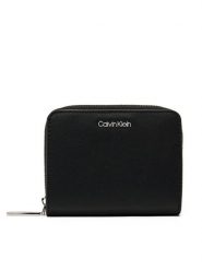 Calvin Klein Portfel Ck Must Md Zip Around W/Flap LV04F1029G Czarny. Czarne portfele damskie Calvin Klein, ze skóry. Za 189.99 zł.