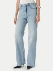 Patrizia Pepe Jeansy 2P1772/D070-CB21 Niebieski jasny Straight Fit. Niebieskie jeansy damskie Patrizia Pepe, bez wzorów, z bawełny. Za 735.99 zł.