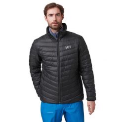Izolowana kurtka puchowa Helly Hansen verglas. Czarne kurtki męskie Helly Hansen, l, bez wzorów, z puchu, casualowe, bez kaptura. W wyprzedaży za 779.75 zł.