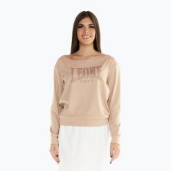 Bluza damska LEONE 1947 Chic Boxing. Brązowe bluzy damskie LEONE 1947, l, bez wzorów, z elastanu, sportowe, bez ramiączek, bez kaptura. Za 159.99 zł.