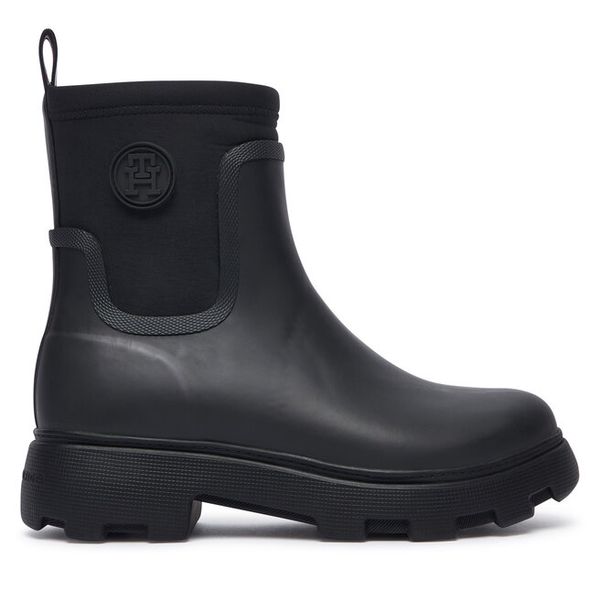Kalosze Tommy Hilfiger. Czarne kalosze damskie Tommy Hilfiger, bez wzorów, bez zapięcia. Za 440.99 zł.
