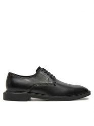 Hugo Półbuty Gryff Derb Lt 50529049 Czarny. Czarne buty wizytowe męskie Hugo, bez wzorów, ze skóry, bez obcasa, bez zapięcia. Za 569.99 zł.