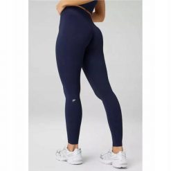 FABLETICS Damskie Legginsy Sportowe Wysoki Stan No-Seam PureLuxe. Niebieskie legginsy damskie FABLETICS, l, bez wzorów, z elastanu, z podwyższonym stanem, długie, na fitness i siłownię. Za 299.99 zł.