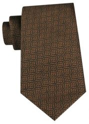 Męski Krawat - Chattier - Głęboki Brąz, Drobny Wzór Geometryczny. Krawaty i muchy Chattier, bez wzorów, z tkaniny, eleganckie. Za 55.00 zł.
