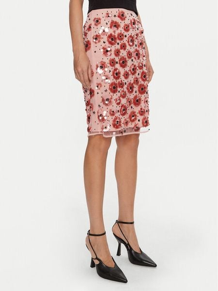 ROTATE Spódnica ołówkowa Dula 1132471922 Różowy Slim Fit. Czerwone spódnice damskie ROTATE, bez wzorów, z syntetyku, ołówkowe. Za 999.99 zł.