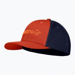 Czapka z daszkiem NORRONA Flexfit 3D. Czerwone czapki damskie NORRONA, bez wzorów, z bawełny. Za 189.99 zł.