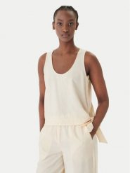 Marella Top Umico 2613161024 Beżowy Regular Fit. Brązowe topy damskie Marella, bez wzorów, z wiskozy, bez kołnierzyka, bez ramiączek. Za 529.99 zł.