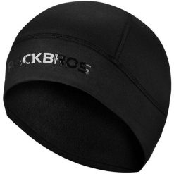 Czapka rowerowa zimowa dla dorosłych Rockbros YPP016BK. Czarne czapki damskie ROCKBROS, na zimę, bez wzorów, sportowe. Za 49.90 zł.