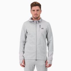 Kurtka męska z kapturem wodoodporna do biegania NEOTECH JACKET. Szare kurtki męskie BODYCROSS, m, bez wzorów, z materiału, z kapturem, do biegania. Za 640.99 zł.