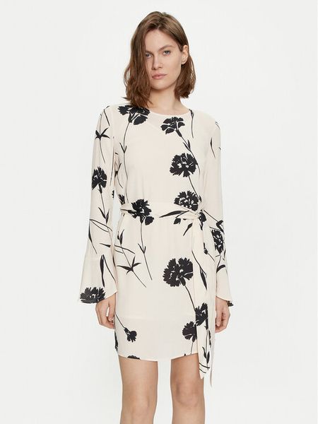 TWINSET Sukienka letnia 241TP2604 Écru Straight Fit. Sukienki damskie Twinset, na lato, bez wzorów, z wiskozy, bez kołnierzyka, bez ramiączek. Za 999.99 zł.