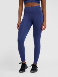 Damskie legginsy bezszwowe z wysoką talią Hummel TIF. Niebieskie legginsy damskie Hummel, bez wzorów, z poliamidu. Za 168.00 zł.