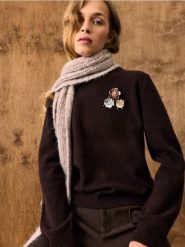 Sweter oversize z domieszką wełny - dark grey jeans. Szare swetry nierozpinane damskie Sinsay, l, bez wzorów, z jeansu, bez kołnierzyka, bez ramiączek. Za 49.99 zł.
