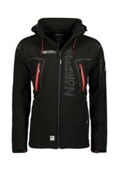 Kurtka treningowa męska Geographical Norway Techno. Brązowe kurtki sportowe męskie Geographical Norway, l, bez wzorów, z elastanu, z kapturem. Za 259.00 zł.