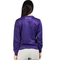 Sweter z okrągłym dekoltem Givova. Fioletowe swetry nierozpinane damskie Givova, na zimę, bez wzorów, bez kołnierzyka, bez ramiączek. Za 175.99 zł.