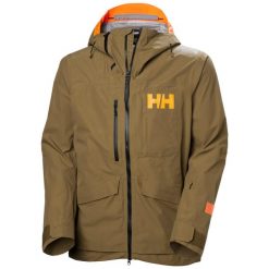 Kurtka narciarska Helly Hansen Ridge Infinity. Brązowe kurtki sportowe męskie Helly Hansen, na zimę, m, bez wzorów, bez kaptura, narciarskie. Za 2,751.00 zł.