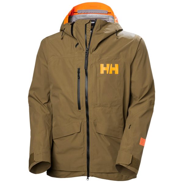 Kurtka narciarska Helly Hansen Ridge Infinity. Brązowe kurtki sportowe męskie Helly Hansen, na zimę, l, bez wzorów, z dzianiny, bez kaptura, narciarskie. Za 2,351.00 zł.