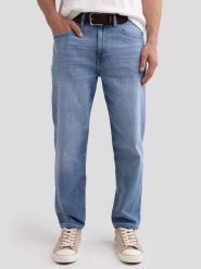 Jeansy męskie niebieskie Ates Cropped 122. Niebieskie jeansy męskie BIG STAR, z denimu, eleganckie. W wyprzedaży za 119.99 zł.
