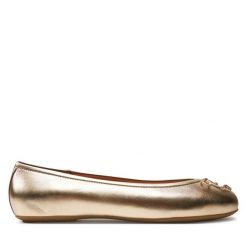 Baleriny Geox. Żółte balerinki damskie Geox, bez wzorów, bez obcasa, bez zapięcia. Za 239.99 zł.