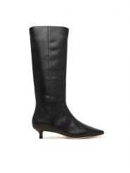 LAUREN RALPH LAUREN Kozaki Frncsa Tl Hl Bo Tal 802P15725001 Czarny. Czarne kozaki damskie Lauren Ralph Lauren, bez wzorów, ze skóry, bez obcasa, na szpilce, bez zapięcia. Za 1,299.00 zł.