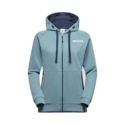 Damska bluza z kapturem na zamek La Sportiva Kaos. Niebieskie bluzy damskie La Sportiva, l, bez wzorów, z poliamidu, bez ramiączek, z kapturem. Za 406.50 zł.