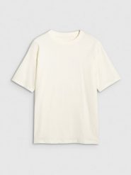 4F T-shirt oversize gładki damski - biały L. Białe t-shirty damskie 4F, l, bez wzorów, z bawełny, klasyczne, bez kołnierzyka, bez ramiączek. W wyprzedaży za 39.99 zł.