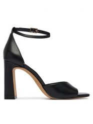 Aldo Sandały Florianna 007 14344610 Czarny. Czarne sandały damskie Aldo, bez wzorów, ze skóry, bez obcasa, na słupku, bez zapięcia. Za 409.99 zł.