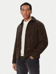 Guess Kurtka z imitacji skóry M6BL28 W4140 Brązowy ciemny Regular Fit. Brązowe kurtki męskie Guess, m, z aplikacjami, ze skóry, bez kaptura. Za 794.99 zł.