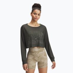 Longsleeve Under Armour Project Rock IP. Zielone koszulki sportowe damskie Under Armour, bez wzorów, bez ramiączek. Za 249.99 zł.