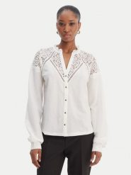 Morgan Koszula 261-TNICOLE Biały Regular Fit. Białe koszule damskie Morgan, s, bez wzorów, z syntetyku, bez kołnierzyka, bez ramiączek. Za 239.99 zł.