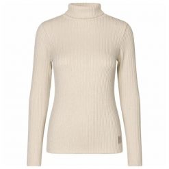 Sweter damski Kingsland Vikula. Białe swetry nierozpinane damskie KINGSLAND, na zimę, bez wzorów, bez kołnierzyka, bez ramiączek. Za 445.50 zł.