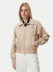Lacoste Kurtka przejściowa BF5305 Beżowy Relaxed Fit. Brązowe kurtki damskie Lacoste, bez wzorów, z bawełny, bez kaptura. Za 1,209.00 zł.
