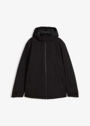 Wodoodporna kurtka narciarska. Czarne kurtki sportowe męskie bonprix, m, bez wzorów, bez kaptura, narciarskie. Za 379.99 zł.