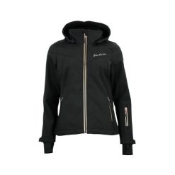 Kurtka damska Peak Mountain Softshell Amaleoff. Czarne kurtki sportowe damskie Peak Mountain, m, z aplikacjami, z elastanu, bez ramiączek, narciarskie. Za 303.00 zł.