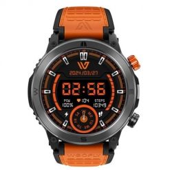 Smartwatch Weofly Conquer pomarańczowy. Brązowe smartbandy WEOFLY, bez wzorów. Za 179.99 zł.