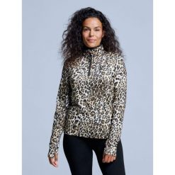 Bluza narciarska - Damska - Arty - Wzór w panterkę. Brązowe bielizna sportowa damska POEDERBAAS, m, bez wzorów, z elastanu. Za 264.52 zł.