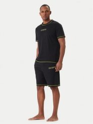 Guess Piżama U6GX03 KCAM1 Czarny Regular Fit. Czarne piżamy męskie Guess, m, z aplikacjami, z bawełny, bez kołnierzyka, bez ramiączek. Za 269.99 zł.